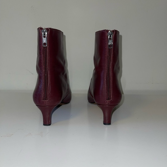 Madewell The Dimes Kitten-Heel Boot in Crinkle Leather - Deep Merlot (Burgundy) - Picture 11 of 11